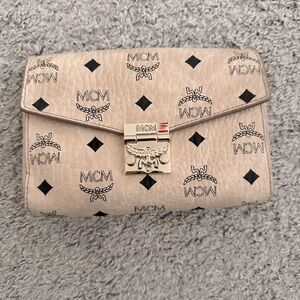 Beige MCM Clutch